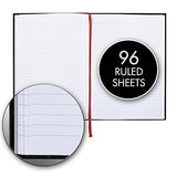 Black n' Red Casebound Hardcover Notebook, Large, Black, 96 Ruled Sheets, Pack of 1 (D66174)