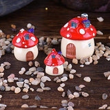 Miniature Fairy Garden Ornaments, Resin Mushroom DIY Garden Ornament Micro Landscape Mini Dollhouse, Micro Landscape Decoration
