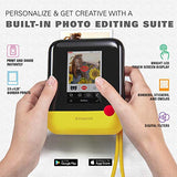 Polaroid Pop Wireless Portable Instant 3x4 Photo Printer & Digital 20MP Camera with Touchscreen Display (Yellow) Built-in Wi-Fi, 1080p HD Video