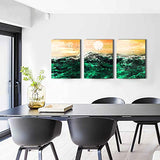 Abstract Canvas Wall Art for living room Blue ocean Modern family Wall Decor for bedroom hotel kitchen wall decoration artwork pictures 3 Pieces framed bathroom decorations office Abstract paintings