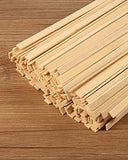 Pllieay 128 Pieces 11.8 Inch Bamboo Sticks, Bamboo Strips, Strong Natural Bamboo Sticks for Sign-Making, Kites, Bridges, Doll Houses and Craft Projects