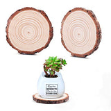 15 Pcs 3.5-4 inch Natural Rustic Wood Slices with Bark for Coasters Centerpieces Wedding Christmas Ornaments DIY Crafts by YIHANGBEST