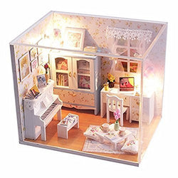 Wind New Dollhouse Miniature DIY Dream House Kit Cute Room With Furnitiure for Artwork Gift Hemiola's Room