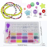 AK KYC Beads for Bracelets 4MM 2000Pcs Glass Seed Beads 780Pcs Acrylic Alphabet Letter Beads Complete Kit for Name Bracelets Necklaces Jewelry Making and Crafts Small Beads for Kids and Adults