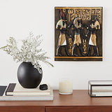 Design Toscano QL136311 Rameses I Between Horus and Anubis Wall Frieze in Faux Ebony and Gold,Full Color,11 Inch