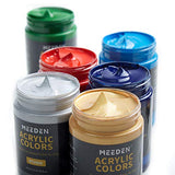 MEEDEN Acrylic Paint Set, 15 Vibrant Colors, 300ML(10.14 oz) Non-Toxic for Canvas, Fabric, Crafts, and More for Artists, Beginners and Students