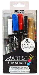 Pebeo 4Artist Marker, Set of 8 Assorted Oil Paint Markers