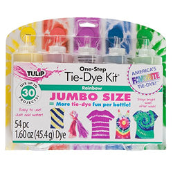 Tulip One-Step Tie-Dye Kit Rainbow Jumbo Size with Bonus Color, 1.70 oz