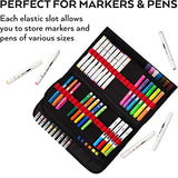 Arteza Fineliner Fine Point Pens and Art Markers & Pens Organizer (144 Slots) Bundle, Drawing Art Supplies for Artist, Hobby Painters & Beginners