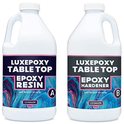 Luxepoxy Resin Kit – Premium Epoxy Countertop Kit with Epoxy Resin and Epoxy Hardener - Two Part Epoxy Resin Clear High Gloss – Easy Pouring, Craft. Art, Coatings, Self Leveling,