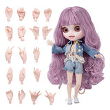 RAVPump BJD Doll, 1/6 12 Inches 19 Ball Jointed Doll DIY Toys with Full Set Clothes Makeup 9 Types of Hands