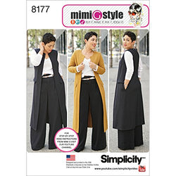 Simplicity 8177 Plus Size Pants Vest or Jacket, and Top Sewing Pattern For Women by Mimi G Style Sizes BB (20W-28W).