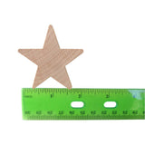 2 Inch Wood Star, Natural Unfinished Star Wood Cutout Shape (100) by Woodpeckers
