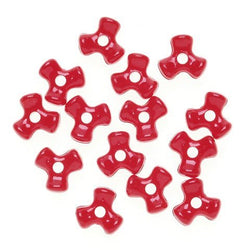 Bulk Buy: Darice DIY Crafts Tri-Beads Opaque Red 11mm 1000 pieces (1-Pack) 06102-7-01