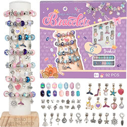 Deinduser Charm Bracelet Making Kit - Girls Toys-Crafts for Girls-Gifts for Girls 8-12 - Jewelry Making Kit for Girls -Unicorn Jewelry Making Supplies Beads