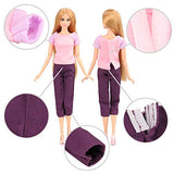 BARWA 5 Sets Handmade Blouse with Trousers Pants for 11.5 Inch Girl Doll Xmas Gift