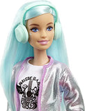 Barbie Career of The Year Music Producer Doll (12-in), Colorful Blue Hair, Trendy Tee, Jacket & Jeans Plus Sound Mixing Board, Computer & Headphone Accessories, Great Toy Gift