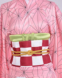 Miccostumes Womens Girls Kimono Cosplay Costume with Bamboo (XS, Multicolored)