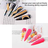 Makartt Nail Art Foil Glue Gel with Stickers Set Nail Prints Rose Flowers Metal Nail Transfer Gel Tips Manicure Art DIY 15ML, 20PCS (2.5cm100cm) Stickers, Nail Curing Lamp Required