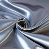 SOLID CREPE BACK SATIN FABRIC - Silver - 60" WIDTH SOLD BTY POLYESTER SILK