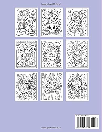  Witchy Aesthetic Coloring Book for Teens & Adults: Kawaii Witch  Craft Pastel Goth Coloring Book for Adults Preppy Witchy Stuff - Color Boho  Crystals  Cute Creepy Vibes (Color your Aesthetic!)
