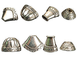 long river,Vintage Tibetan Silver receptacle, classic beads accessories,Tassel cap,4x5=20 pcs(13)