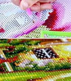 DIY 5D Diamond Painting Colourful Diamond Art Kits for Adults, Flowers Diamond Painting Kits Full Drill Diamond Art Picture Arts Craft for Home Wall Art Decor (garden,40x50cm)