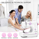 Kylinton Sewing Machine for Beginners Mini Sewing Machine for Kids, Electric Small Sewing Machine with Foot Pedal, 12 Stitches, High-Low Speeds, Replacement Feet and Extension Table, Automatic Winding for Cloth Girls Adults