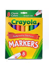 Crayola Classic Colors Marker Set broad box of 8 [PACK OF 6 ]