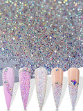 Warmfits 15000pcs 1.2mm Ultra Mini Crystals Beads Glass Sand Nail Micro Beads Diamond Dust Iridescent Crystal ab Colorful Shine For Nail Art 3D Decorations DIY Craft