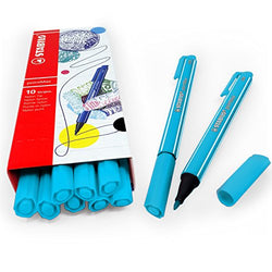 Stabilo PointMax Nylon Tip Fineliner Pens - 0.8mm - Pack of 10 - Azure - 488/57