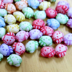 Beading Station 100-Piece BSI Mix Color Acrylic Cat's Head Loose Beads for Kid's Jewelry Making,