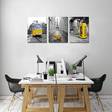 Black and white landscape Eiffel Tower wall decorations for living room 3 piece canvas wall art for bedroom modern kitchen Bathroom wall decor office home decor yellow theme pictures canvas prints