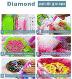 DIY 5d Diamond Painting Door and Flowers Diamond Embroidery kit Mosaic Crafts Door and Flowers Picture Home Bedroom Decoration Gifts
