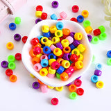 selliner 600pcs Pony Beads for Bracelet Making Kit 24 Colors Kandi Beads Barrel Beads Set with Elastic String and Storage Box for Hair Braiding DIY Bracelet Necklace Key Chain Jewelry Making