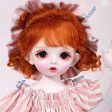 HGCY 1/6 BJD Ball Jointed Doll Carol Body Movable Jointed Doll DIY Toy Gift Full Set Kit Action Figure Model Toy Full Costume Set with Makeup