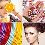 Pearl Beads for Jewelry Making, 2700PCS 7 Colors Jewelry Bead 4mm 6mm 8mm 10mm Round Acrylic Craft Beads with Holes Assorted Spacer Beads for Bracelet Necklace Earrings DIY Jewelry Making (Dark)