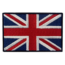EmbTao Patches British Union Jack Embroidered England Flag UK Great Britain Hook & Loop Emblem