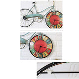 Yongyong Large Retro Wrought Iron Creative Bicycle Wall Hanging Wall Clock Home Living Room