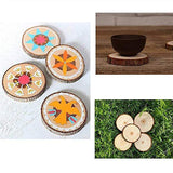 Unfinished Natural Wood Slices 12 Pcs 3.5-4 inch Craft Wood kit Circles Crafts Christmas Ornaments DIY Crafts with Bark for Crafts by William Craft