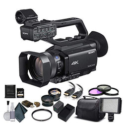 Sony PXW-Z90V 4K HDR XDCAM with Fast Hybrid AF(PXW-Z90V) with 64GB Memory Card, Extra Battery and Charger, UV Filter, LED Light, Case, Telephoto Lens, Wide Angle Lens, and More - Advanced Bundle