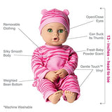 Adora Playtime Baby Doll 13" Tiger Bright - Medium Skin Tone, Hazel Green Open/Close Eyes, Comes with A Baby Bottle