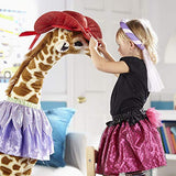 Melissa & Doug Giant Giraffe, Playspaces & Room Decor, Lifelike Stuffed Animal, Soft Fabric, Over 4