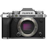 Fujifilm X-T5 Mirrorless Digital Camera Body Bundle, Includes: SanDisk 128GB Extreme PRO SDXC Memory Card, Spare Fujifilm NP-W235 Battery and More (6 Items) (Silver)