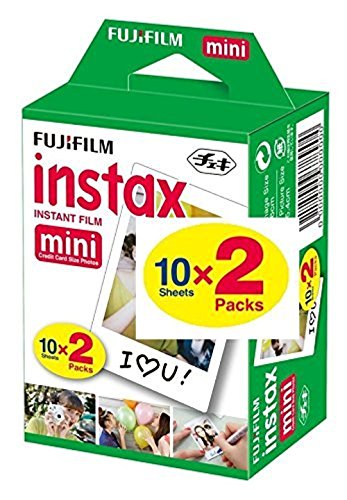 Fujifilm Instax Mini Film 20 Prints for Fuji 8 50s 25 7s 90 300, Full Color, Twin Pack