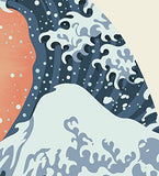 Japanese Sun Cat Art Print - Japanese Anime Unframed Wall Art 18 x 24 Great Ocean Wave Wall Hanging Spiritual Home Decor Japanese Theme Artwork Whimsical Cat Print Calming Nautical Decor