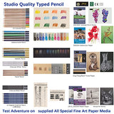 91 PC Drawing Set Sketching Kit, Pro Art Supplies|102 Sheets 8 Typed Papers-3 Toned,Colored Pencil,Watercolor,Sketch Paper|Tutorial,Coloring Paper|Quality Drawing Sketch Pencils,Chamois,Tape|RPET Case