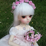 18" 1/4 BJD Doll Full Set 45cm 18inch 18 Jointed Dolls + Wig + Skirt + Makeup + Shoes + Socks + Accessories for Girs's Toy (Aine)