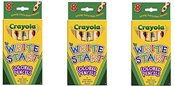 Bulk Buy: Crayola Write Start Colored Pencils 8/Pkg 68-4108 (3-Pack)