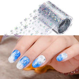 Snowflake Nail Foil Transfers Stickers Holographic Laser Snowflake Nail Art Decals Winter Snowflake Nail Foil for Women Girl Nail DIY Manicure Decoration(1 Sheet)